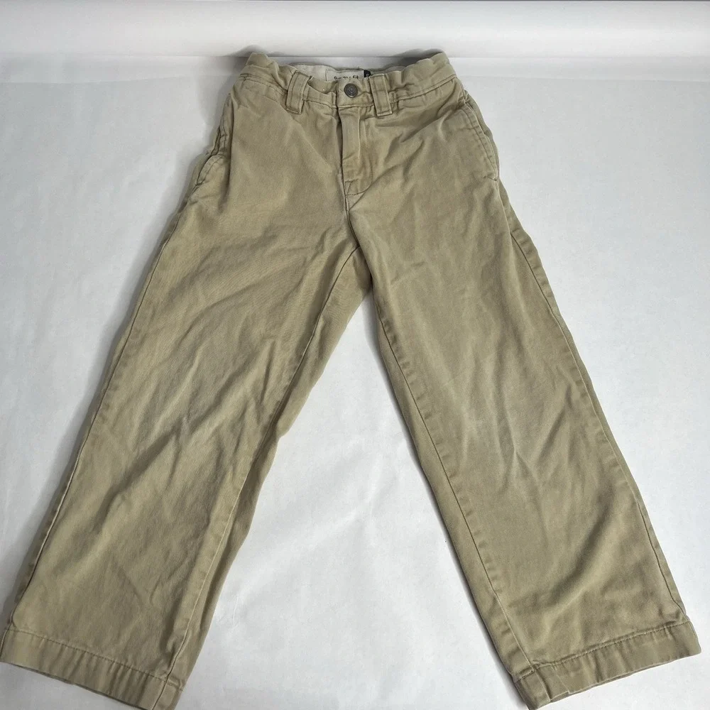 Gap Kids Easy Fit Slim‎ Brown Tan Khaki Pants Boys Girls Size 6 S Dress
